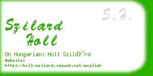 szilard holl business card